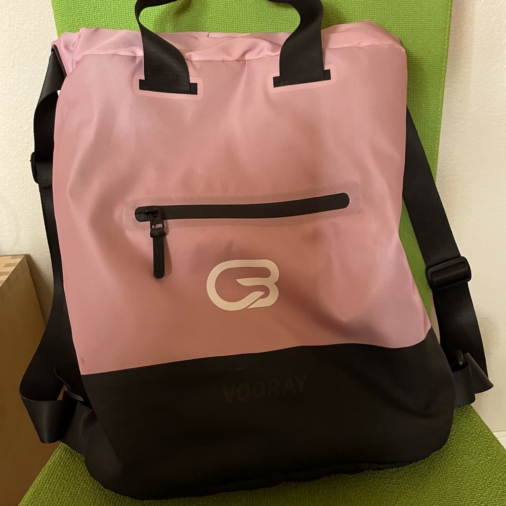 CycleBar made by Vooray light pink backpack